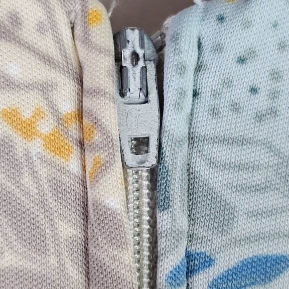 Vintage Sleeveless Maxi Pastel Floral Peacock Abstract Style Dress, Sz Large - Picture 8 of 9